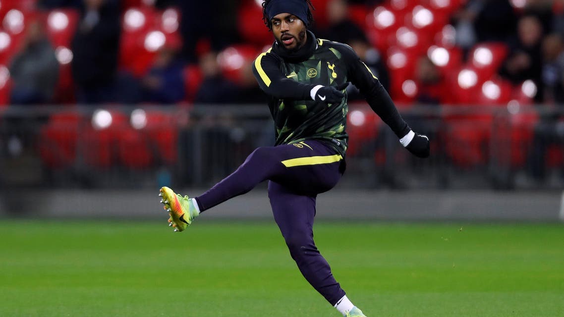 Tottenham’s Danny Rose warms up before a match. (Reuters)
