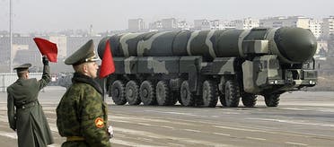 topol-m صاروخ روسي باليستي عابر للقارات