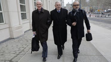 Former head of Brazilian Football Confederation (CBF) Jose Maria Marin, (C), defendant in the FIFA corruption trial, arrives at United States Federal Court in Brooklyn, New York, on December 22, 2017. (Reuters)