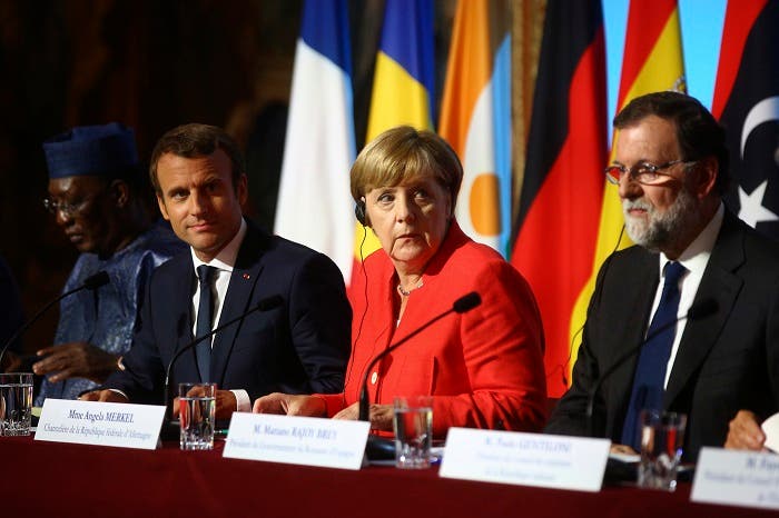 The leaders of France, Germany, Italy and Spain are meeting Monday with counterparts from Libya, Niger and Chad to discuss ways to curb illegal migration across the Mediterranean Sea to European shores. (AP)
