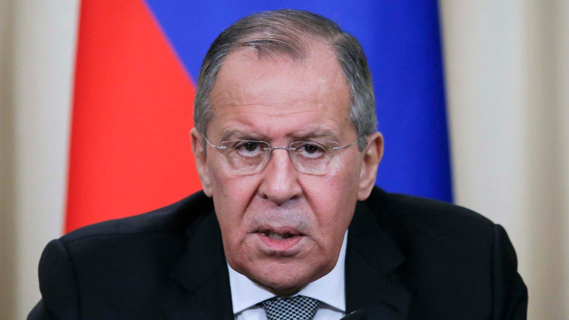 Russian Foreign Minister Sergei Lavrov speaks during a news conference following the talks with British Foreign Secretary Boris Johnson in Moscow, Russia December 22, 2017. REUTERS/Maxim Shemetov