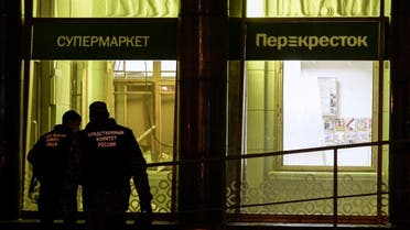 Investigators work at the site of a blast in a supermarket in Saint Petersburg on December 27, 2017. (AFP)