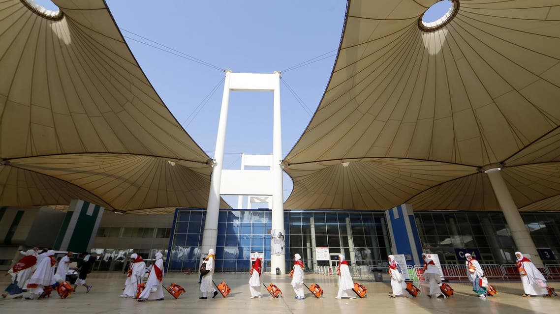Muslim pilgrims arrive at Jeddah airport on August 26, 2017, prior to the start of the annual Hajj pilgrimage. (AFP)