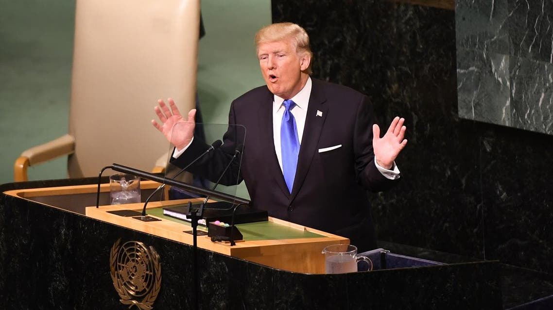 US President Donald Trump addresses the 72nd Annual UN General Assembly in New York on September 19, 2017. (AFP)