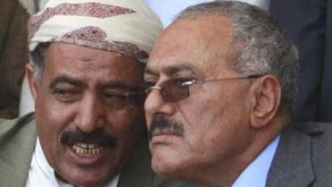 رئيس البرلمان اليمني مع الرئيس الراحل صالح