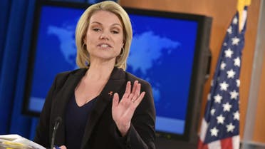 State Department Spokesperson Heather Nauert during a briefing in Washington, DC on November 30, 2017. (AFP)