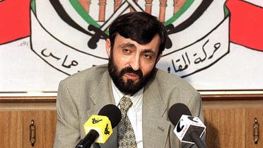 Imad al-Alami, talks to journalists at a press conference held in the southern suburbs of Beirut 23 September 1999. (AFP)