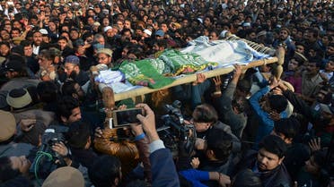 People attend a funeral of a Pakistani girl who was raped and killed, in Kasur, Pakistan, Wednesday, Jan. 10, 2018. (AP)