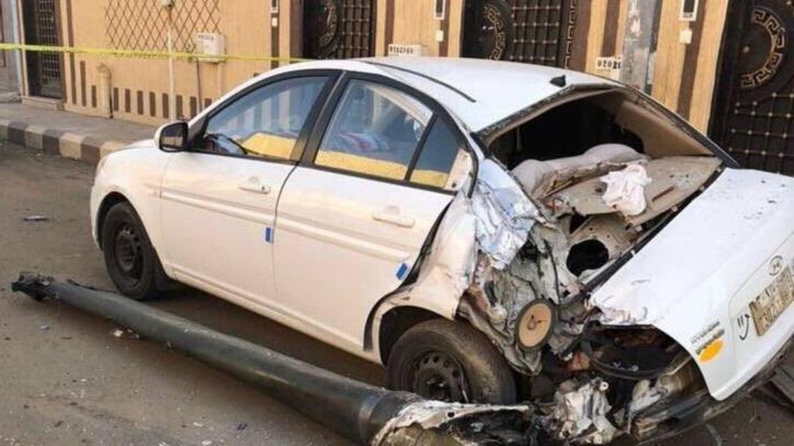 شظايا الصاروخ الذي أطلقه الحوثيون على نجران الجمعة الماضية