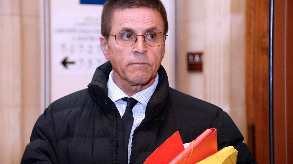 Hassan Diab, who was arrested in November 2008 for his alleged role in a 1980 Paris synagogue bombing, arriving at the Paris courthouse. (File photo: AFP)