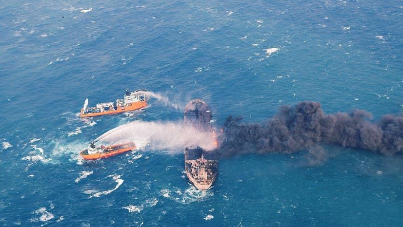 Iranian tanker sinks engulfed in flames, official says no hope of ...