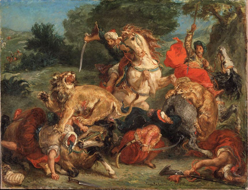 لوحة «صيد الأسود» (1855م)