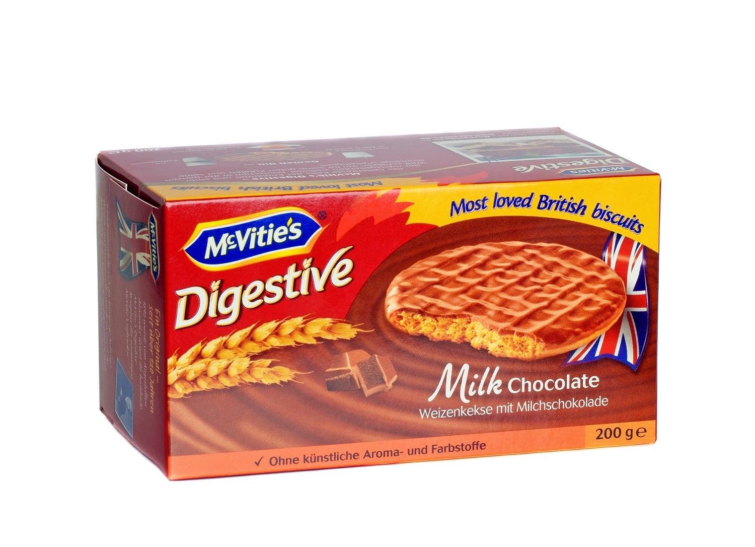 A box of McVities milk chocolate digestive biscuits. (Shutterstock)