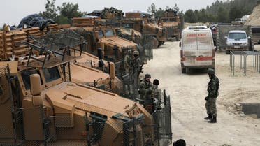 Turkish forces are seen near Mount Barsaya, northeast of Afrin, Syria January 22,2018.REUTERS/ Khalil Ashawi