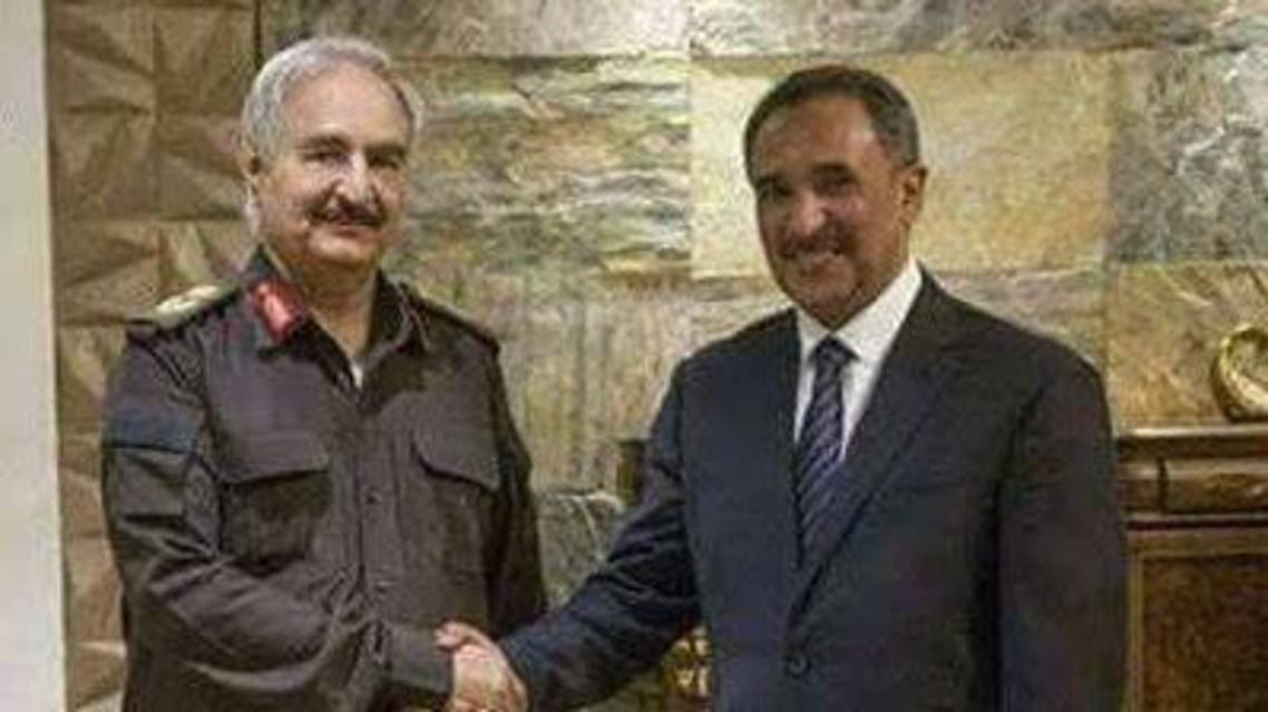 المهدي الفلاح اثناء تكليفه من قبل المشير حفتر