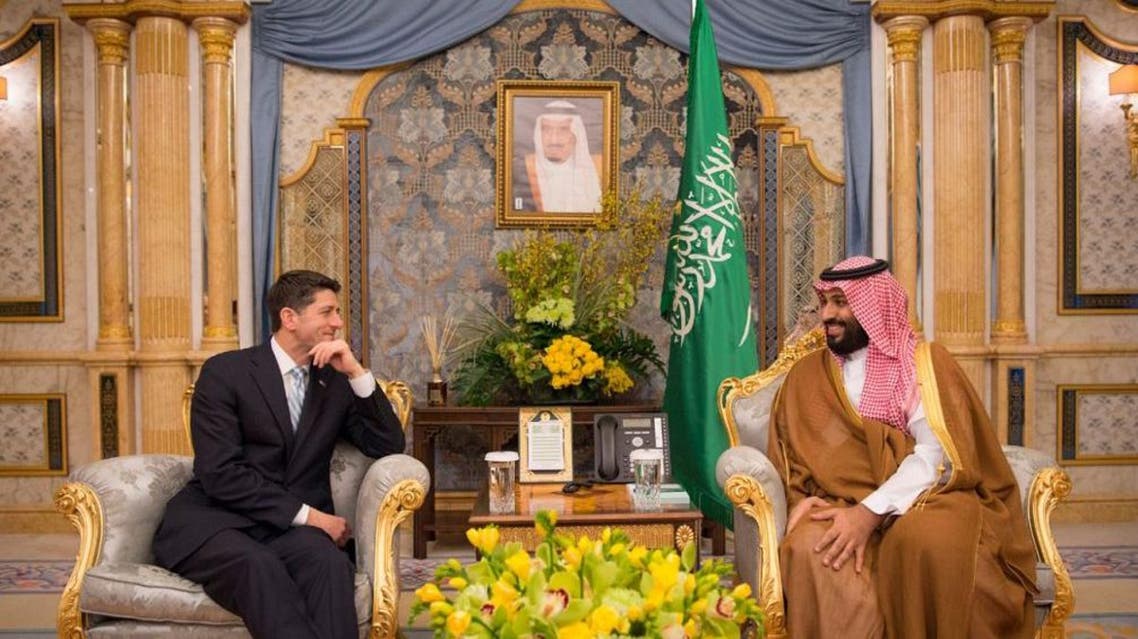 ولي العهد مع رئيس مجلس النواب الأمريكي بول رايان