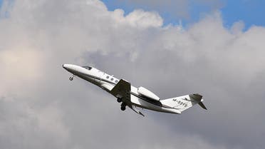 A private aircraft lands at Frankfurt airport. (Shutterstock)