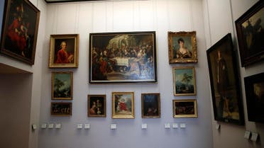 Paintings looted by Nazis during World War II, are on display at the Louvre museum, in Paris, Tuesday, Jan. 30, 2018. (AP)