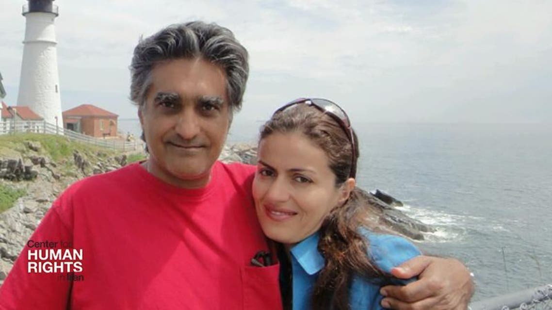 A file photo released by the Center for Human Rights in Iran (CHRI) shows Iranian-American dual national Karan Vafadari with his Iranian wife, Afarin Neyssari.