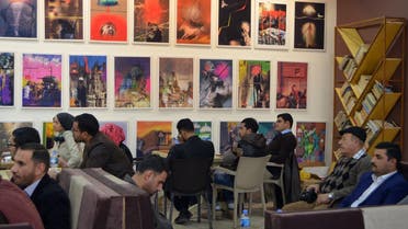 Iraqis gather at a cultural café named “Book Forum” in the former embattled city of Mosul on January 6, 2018 six months after Iraqi forces retook the northern city from ISIS militants. (AFP)