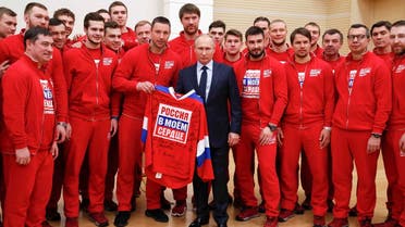 Russian President Putin attends a meeting with Russian athletes and team members, who will take part in the 2018 Pyeongchang Winter Olympic Games. (Reuters)