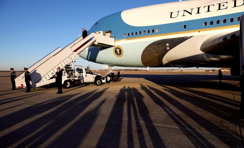 Scenes from Trump’s travels aboard Air Force One