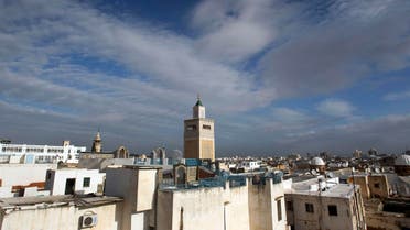 A mosque is seen, center, in Tunis. (AP)