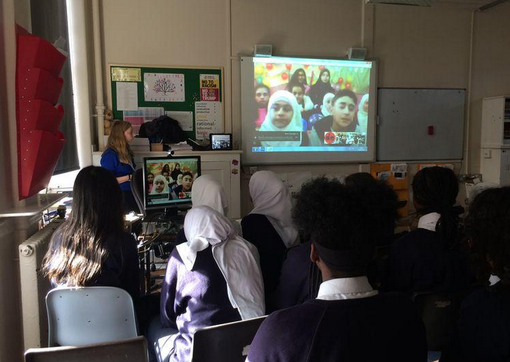 British/refugee students. (Reuters)