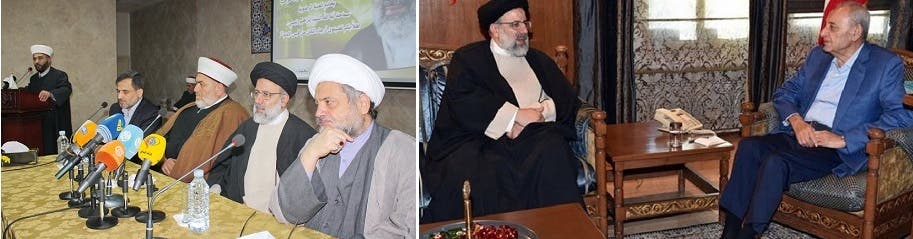 با نبیه بری رئیس پارلمان لبنان و مجمع علمای مسلمین ملاقات کرد اما تنها حزب از سفر او به لبنان اطلاع داشت