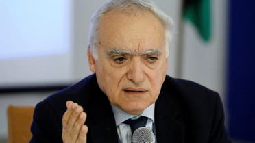 Ghassan Salame during a meeting with southern Libyan groups in Tripoli on February 7, 2018. (Reuters)