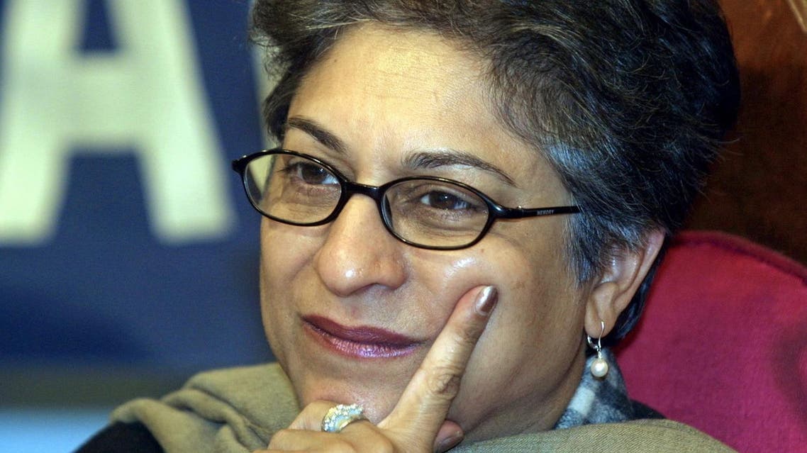 Asma Jehangir , Chairperson of The Human Rights Commission of Pakistan (HRCP) listens to a question during a launch ceremony of an annual report 'State of Human Rights in 2005' in Islamabad,  (AFP)