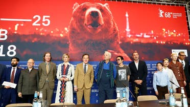 Director, screenwriter and producer Wes Anderson and cast members at the 68th Berlinale International Film Festival in Berlin, Germany, February 15, 2018. (Reuters)