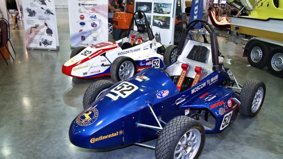 MOSCOW - AUGUST 25: Formula Hybrid engineered by students auto at the international exhibition of the auto and components industry, Interauto on August 25, 2011 in Moscow (Shutterstock)