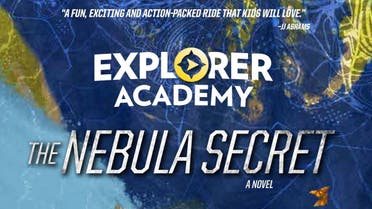  This cover image released by National Geographic shows, "Explorer Academy: The Nebula Secret," by Trudi Trueit which will be released in September. It is the the first of a 7-book series under the new imprint called Under the Stars. (National Geographic via AP)