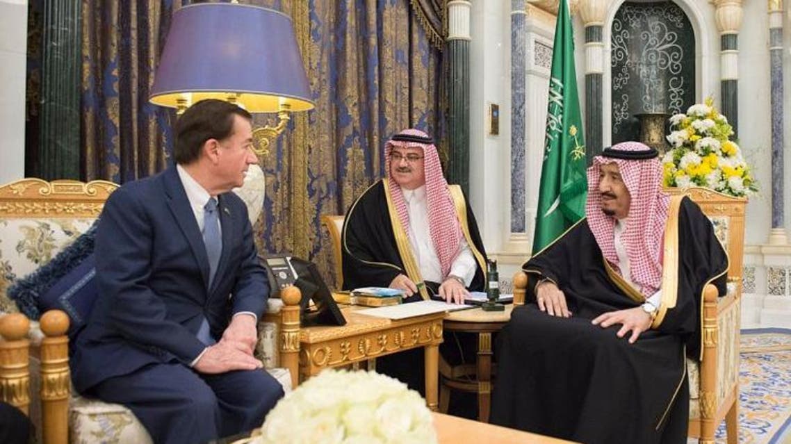 saudi king salman and ed royce us congressman. (SPA)