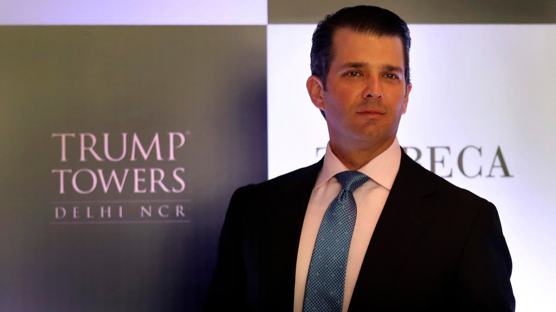 Donald Trump Jr. during a photo call in New Delhi on Feb. 20, 2018. (AP)