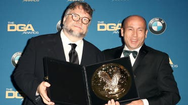 Director Guillermo del Toro of The Shape of Water and producer J. Miles Dale the 70th Annual Directors Guild Of America Awards in California on February 3, 2018. (AFP)
