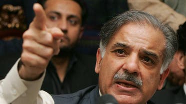 Shahbaz Sharif, the brother of former Pakistani Prime Minister Nawaz Sharif, speaks at a press conference in Lahore, Pakistan. (File photo: AP)