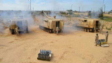Egyptian Army's soldiers fire artilleries during a launch of a major assault against militants in the troubled northern part of the Sinai peninsula in Al Arish. (Reuters)