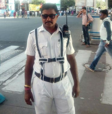 Traffic constable Arup Mukherjee whose heart bleeds for wronged and ostracized Sabar tribespeople. (Supplied)