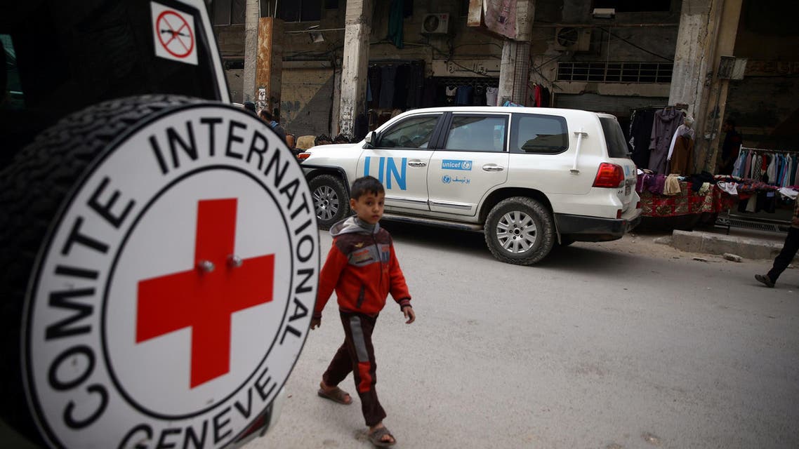 Syria red cross aid. (Reuters)