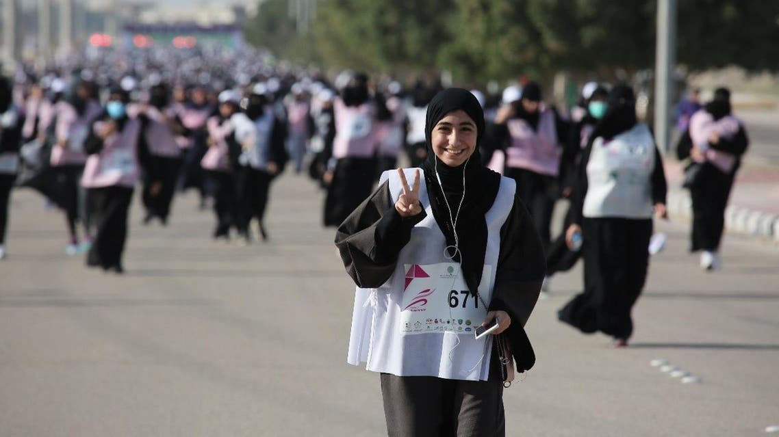 Women in Saudi Arabia participate in al-Ahsa Runs marathon (Supplied)