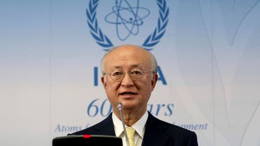 Director General of IAEA, Yukiya Amano of Japan, during a news conference in Vienna, on Nov. 23, 2017. (AP)
