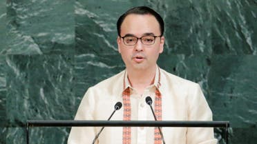 Philippine Foreign Affairs Secretary Alan Peter Cayetano addresses the 72nd United Nations General Assembly at U.N. headquarters in New York, U.S., September 23, 2017. (Reuters)