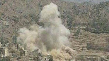 تفجير الحوثيين لاحد منازل المواطنين اليمنيين- ارشيفية