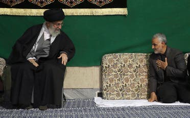 In this March 27, 2015 file photo Qassem Soleimani greets Supreme Leader Ayatollah Ali Khamenei in Tehran, Iran. (AP)