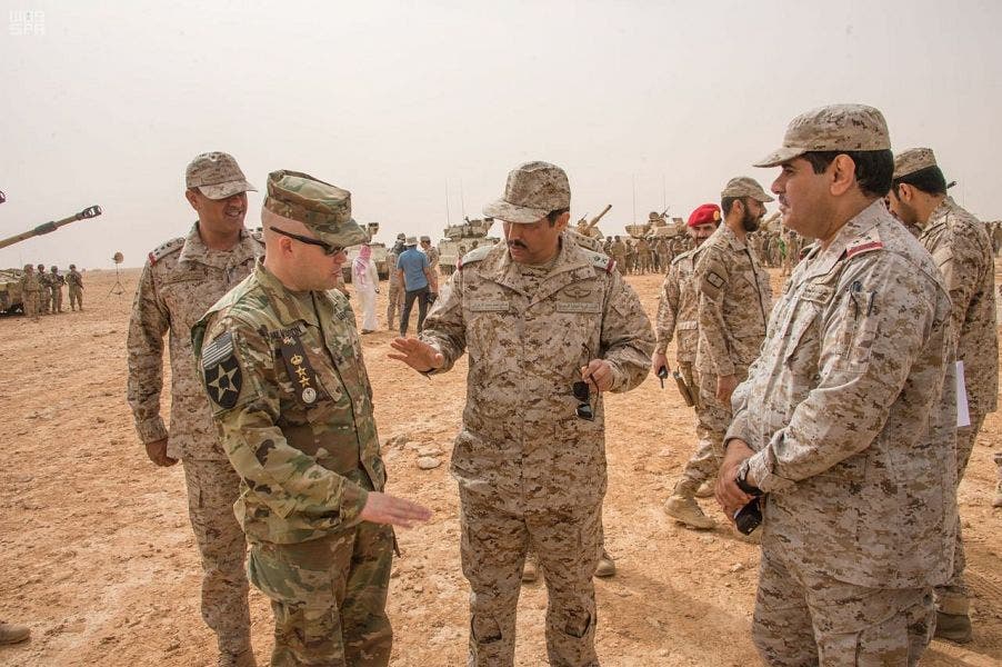 Saudi, US forces during friendly military exercises in 2018. 