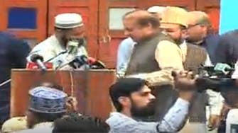 VIDEO: Shoe hurled at Pakistan’s former prime minister Nawaz Sharif