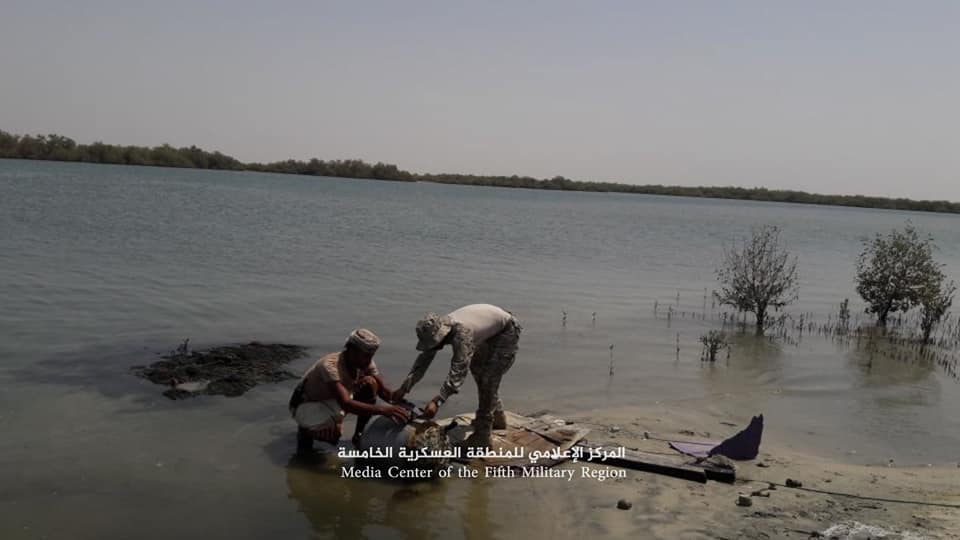 ألغام بحرية عثر عليها الجيش اليمني قبالة سواحل ميدي