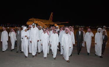 Emir of Qatar Sheikh Tamim bin Hamad Al Thani at Doha airport on April 21, 2017. (AP)